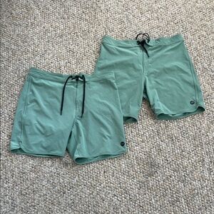 Outerknown Apex Trunks 33 Light Green Men’s Swim Shorts